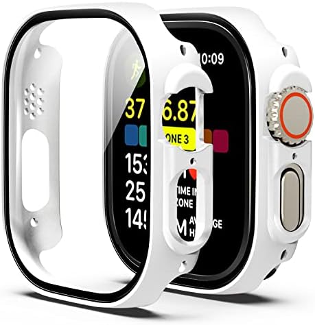 מארז הפגוש של Tsogia עבור Apple Watch Ultra עם מגן מסך מובנה, [2 חבילות] מארז מחשב קשה תואם ל- Apple Watch Ultra 49 ממ,